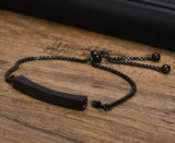 Silver, Gold or Black Bar Adjustable Urn Bracelet - Memorial Ash Keepsake Jewellery - With Optional Personalised Engraved