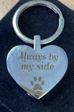 Always by my side Heart Shaped Urn Keyring