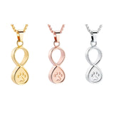 Pet Paw Infinity Urn Pendant Cremation Urn