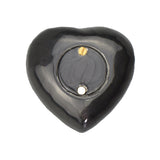 Black Enamel Heart Keepsake Urn- ETH32