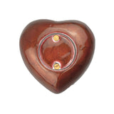 Brown Enamel Heart Keepsake Urn - ETH24