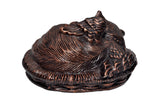 Rose Gold and Brown Angel Cat Urn - ETP27