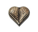 Angel Black and Gold Wings Heart Keepsake Urn - ETH04