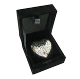 Silver Vintage Etched Heart Keepsake Urn - ETH07