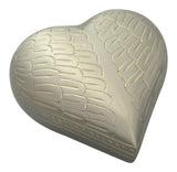 Guardian Angel Heart Keepsake Urn in Gold or Silver - ETH09