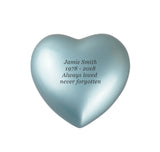 Classic Heart Keepsake Urn in Gold, Silver, Blue or Purple Personalisation Available - ETH14