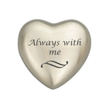 Always with me Heart Keepsake Urn in Gold or Silver - ETH18