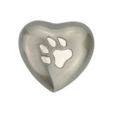 Paw Print on Heart Keepsake Urn - ETH37