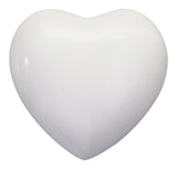 Classic White Heart Keepsake Urn - ETH39