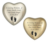 Baby in Loving Memory Personalised Keepsake Urn in Gold or Silver - ETH41
