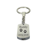 Personalised Paws Urn Keyring - ETK14