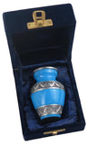 Miniature Blue and Silver Keepsake Urn - ETM10