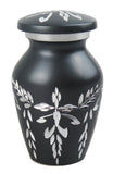 Miniature Grey & Silver Diamond Cut Keepsake Urn - ETM12