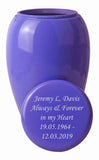 Large Classic Purple Urn with Optional Personalised Engraving - ETL03