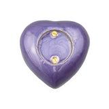 Royal Purple Enamel Heart Keepsake Urn - ETH27
