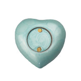 Sky Blue Enamel Heart Keepsake Urn - ETH28
