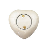 White Enamel Heart Keepsake Urn - ETH29