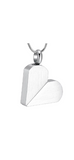 Rotatable Heart to Tag Cremation Urn Pendant
