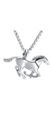 Running Horse Pendant Cremation Urn Pendant