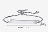 Silver, Gold or Black Bar Adjustable Urn Bracelet - Memorial Ash Keepsake Jewellery - With Optional Personalised Engraved