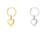 Gold or Silver Heart Keyring Cremation Urn with Optional Personalisation