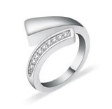 Contemporary Crystal Twist Cremation Ring