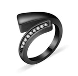 Contemporary Crystal Twist Cremation Ring