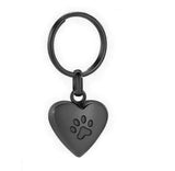 Paw Heart Cremation Urn Keychain with Optional Personalisation