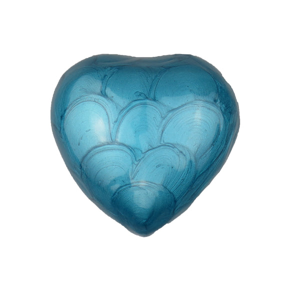 Blue Enamel Heart Keepsake Urn - ETH23