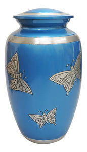 Large Blue Butterfly Urn - ETL08
