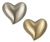 Elegant Heart Keepsake Urn in Gold or Silver Personalisation Available - ETH12