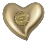 Elegant Heart Keepsake Urn in Gold or Silver Personalisation Available - ETH12