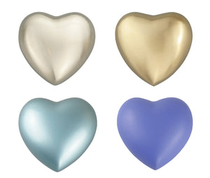 Classic Heart Keepsake Urn in Gold, Silver, Blue or Purple Personalisation Available - ETH14
