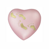 Baby Girl Pink Foot Prints Heart Keepsake Urn - ETH16
