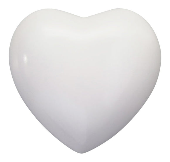 Classic White Heart Keepsake Urn - ETH39