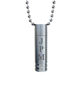 Personalised Crystal Cylinder Cremation Ashes Pendant - ETJ07