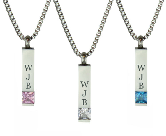 Personalised Quantum Cremation Ashes Pendant in Clear, Pink & Blue - ETJ39