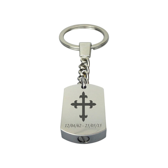 Personalised Cross Urn Keyring - ETK18