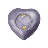 Lilac Enamel Heart Keepsake Urn - ETH25