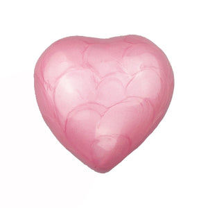 Pearl Pink Enamel Heart Keepsake Urn- ETH31
