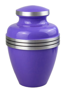 Large Classic Purple & Silver Urn - ETL10