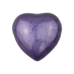 Royal Purple Enamel Heart Keepsake Urn - ETH27