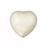 White Enamel Heart Keepsake Urn - ETH29