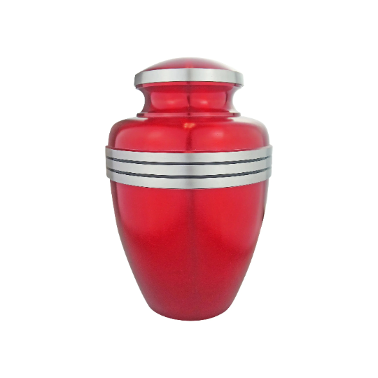 Large Classic Red & Silver Urn - ETL11