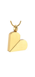 Rotatable Heart to Tag Cremation Urn Pendant